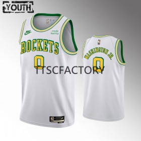 Dres Houston Rockets TyTy Washington Jr. 0 Nike 2022-23 Classic Edition Bijela Swingman - Dječji
